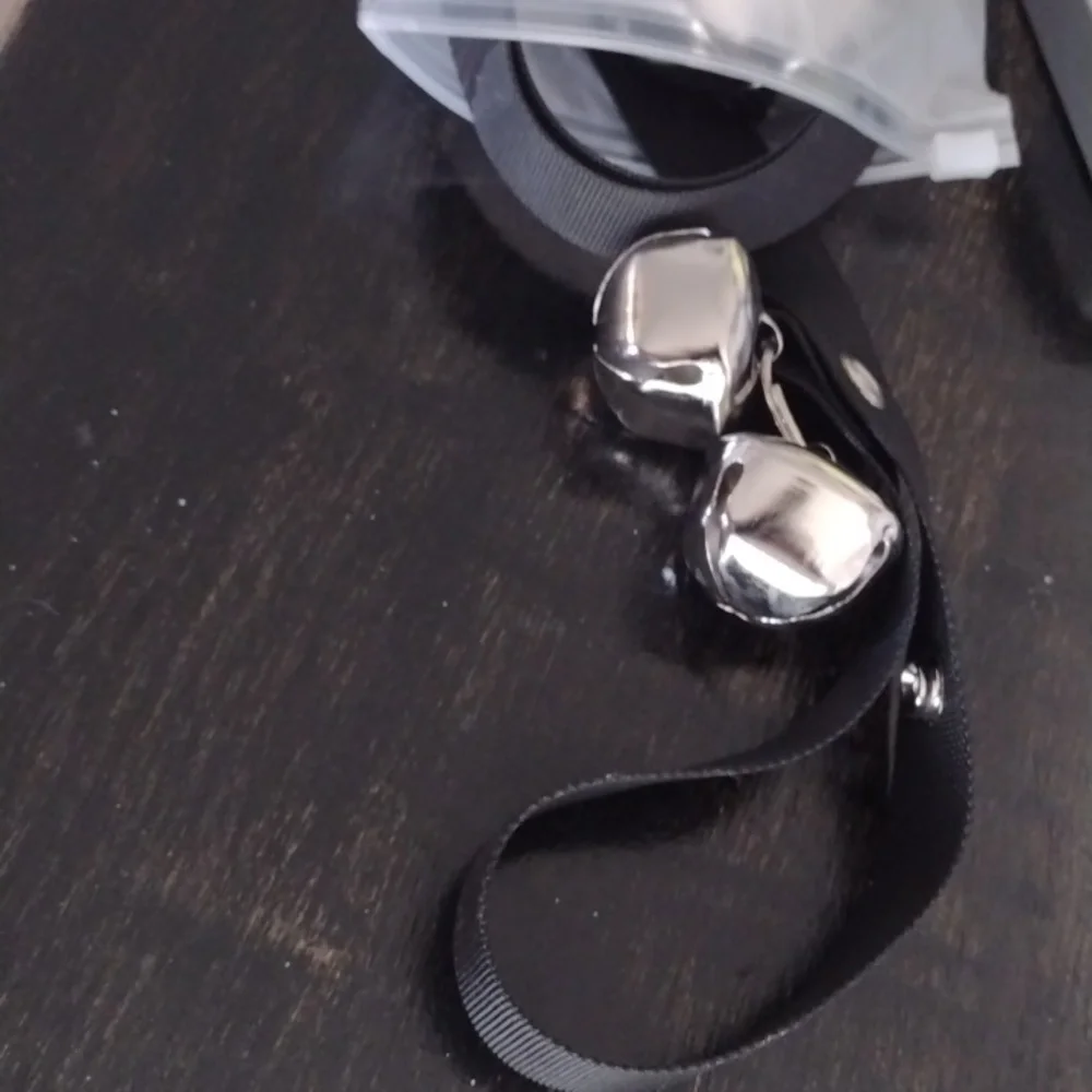 Dog doorbells nylon adjustable strap extra loud stainless steel bells